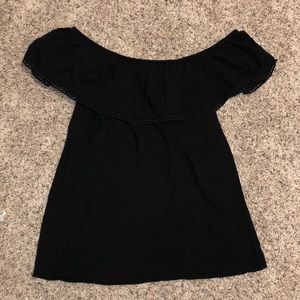 Black off the shoulder top